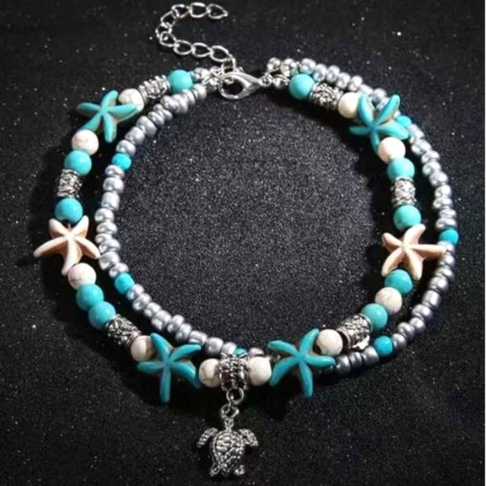 Turtle Charm Anklet - Picture 2 of 2
